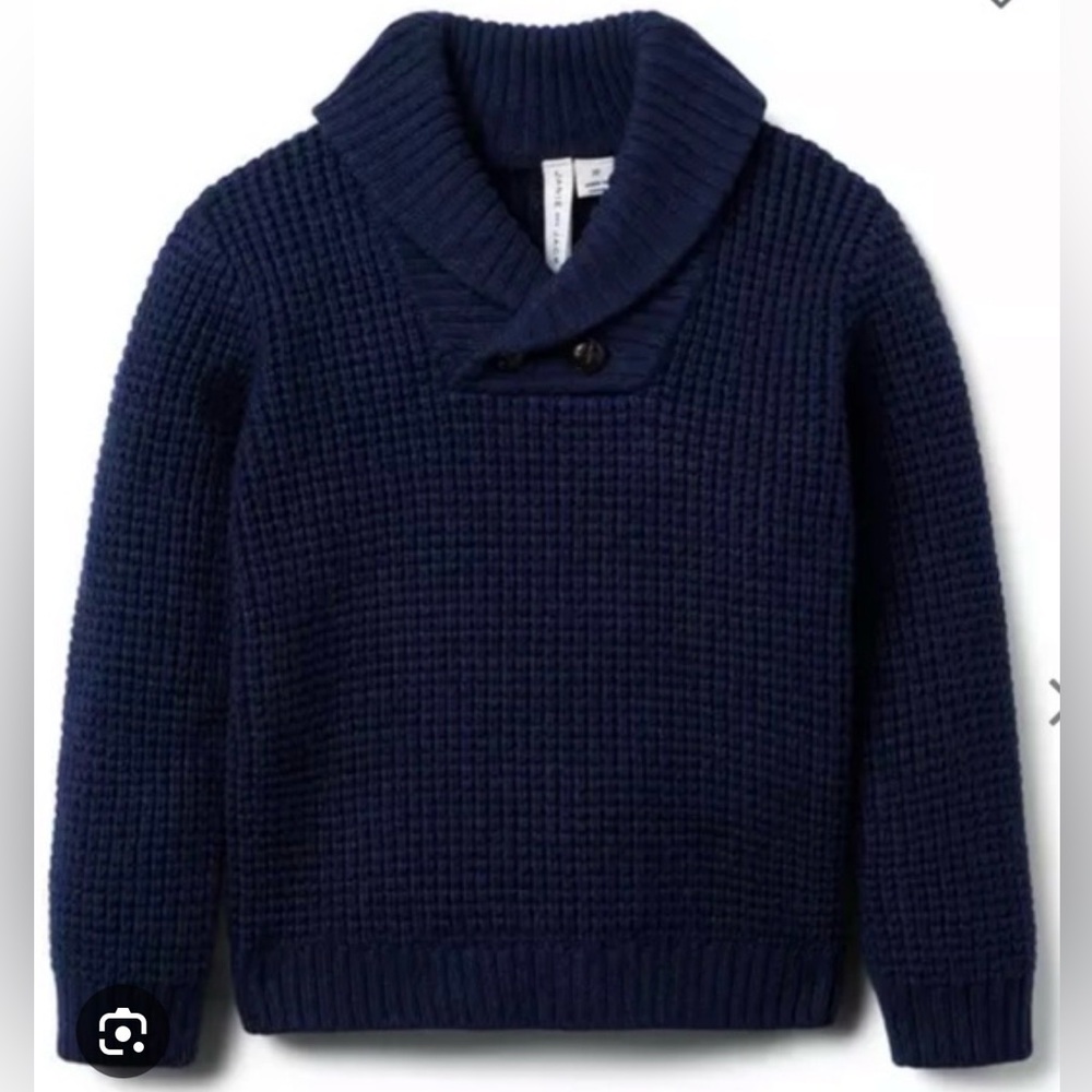Janie and Jack Textured Shawl Collar Sweater